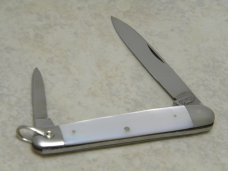 E Bruckmann Solingen Germany Pearl Sleeveboard Pen Knife with Bale - C. 1891-1956