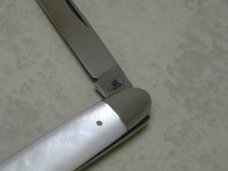 E Bruckmann Solingen Germany Pearl Small Equal End Pen Knife - C. 1891-1956