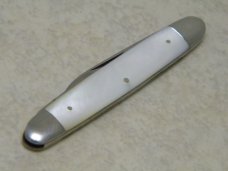 E Bruckmann Solingen Germany Pearl Small Equal End Pen Knife - C. 1891-1956