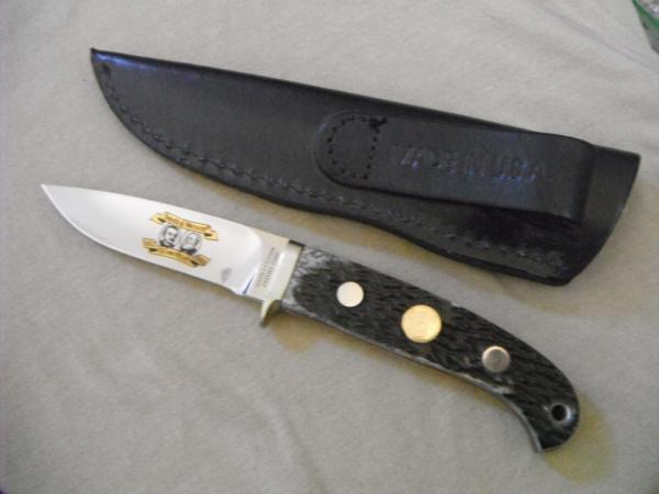 Smith & Wesson 150th Anniversary Custom Made Fixed Blade w/ original Sheath Seki, Japan NOS Smith & Wesson 150th Anniversary Custom Made Fixed Blade w/ original Sheath Seki, Japan NOS