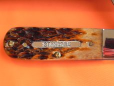 2010 "Standard Brand" (Case XX)  Barlow w Chestnut Bone Handles & Standard Shield -NOS in Orig Box