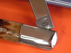 2010 "Standard Brand" (Case XX)  Barlow w Chestnut Bone Handles & Standard Shield -NOS in Orig Box