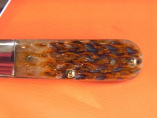 2010 "Standard Brand" (Case XX)  Barlow w Chestnut Bone Handles & Standard Shield -NOS in Orig Box