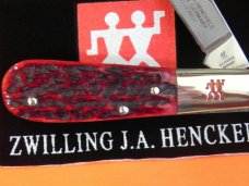 J A Henckels 1 Single Blade, Hand Forged Barlow (HK-14-B) with Premium Red Pick Bone Handles