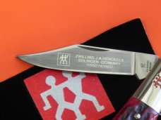 J A Henckels 1 Single Blade, Hand Forged Barlow (HK-14-B) with Premium Red Pick Bone Handles