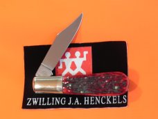 J A Henckels 1 Single Blade, Hand Forged Barlow (HK-14-B) with Premium Red Pick Bone Handles