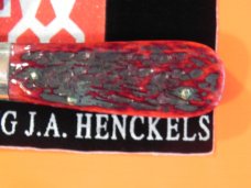 J A Henckels 1 Single Blade, Hand Forged Barlow (HK-14-B) with Premium Red Pick Bone Handles