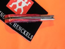 J A Henckels 1 Single Blade, Hand Forged Barlow (HK-14-B) with Premium Red Pick Bone Handles