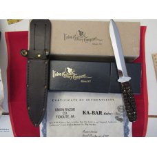 KA-Bar Union Razor Co. Worm Grooved Jigged Bone Pig -Sticker