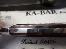 KA-Bar  Union Razor Co. Worm  Grooved  Jigged Bone Pig -Sticker