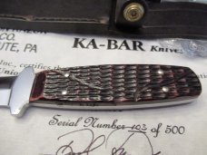 KA-Bar  Union Razor Co. Worm  Grooved  Jigged Bone Pig -Sticker