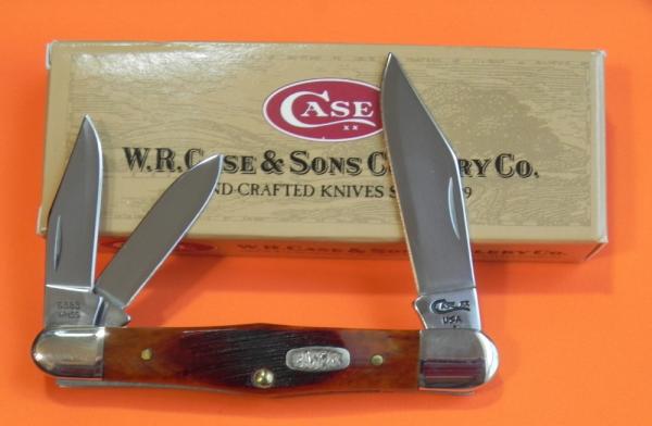 Case xx 1999 3 Blade Whittler (6383 WHSS) Knife with Red Saw Cut Bone Handles --NOS +Orig box Case xx 1999 3 Blade Whittler (6383 WHSS) Knife with Red Saw Cut Bone Handles --NOS +Orig box