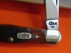 Case xx 1999 3 Blade Whittler (6383 WHSS) Knife with Red Saw Cut Bone Handles --NOS +Orig box