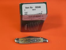 Case xx 1st Run, 2006, 2 Blade Peanut (5220 SS) Knife w/ Genuine India Stag Handles -NOS +Orig box