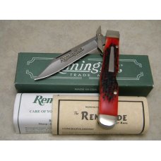 Remington USA 2007 Red Bone R1373 Bullet Swing Guard Lockback Knife in Box