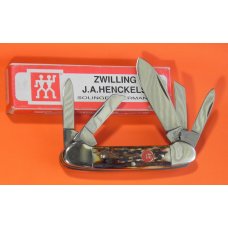 J A Henckels 5 Blade Caone Knife with Great Gnarly Stag Handles -Nice one for collection or to use!