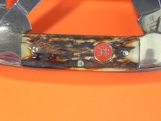J A Henckels 5 Blade Caone Knife with Great Gnarly Stag Handles -Nice one for collection or to use!