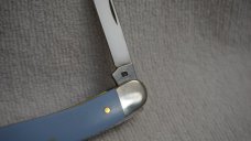 CASE XX MEDIUM STOCKMAN No. 23381 SMOOTH ICE BLUE w/ICHTHUS SHIELD - 4318 SS