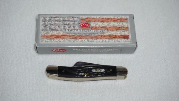 CASE XX MEDIUM STOCKMAN No. 18222 ROUGH BLACK SYNTHETIC JIGGED BONE - 6318 SS 