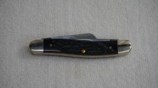 CASE XX MEDIUM STOCKMAN No. 18222 ROUGH BLACK SYNTHETIC JIGGED BONE - 6318 SS 