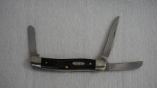 CASE XX MEDIUM STOCKMAN No. 18222 ROUGH BLACK SYNTHETIC JIGGED BONE - 6318 SS 