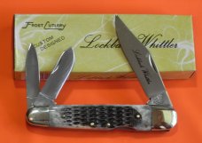 Vintage Frost Lock Back Whittler (Custom Design Series) Knife w/ Jigged Bone Handles -Japan -NOS