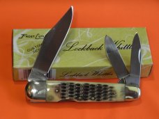 Vintage Frost Lock Back Whittler (Custom Design Series) Knife w/ Jigged Bone Handles -Japan -NOS