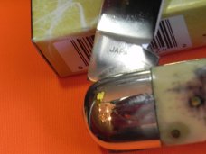 Vintage Frost Lock Back Whittler (Custom Design Series) Knife w/ Jigged Bone Handles -Japan -NOS