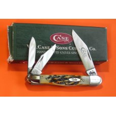 Case xx 2003 Whittler 65383 WH SS Knife with Flawless Bone Stag Handles 1st Production Run -NOS