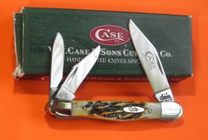 Case xx 2003, Whittler (6.5383 WH SS) Knife with Flawless Bone Stag Handles. 1st Production Run -NOS