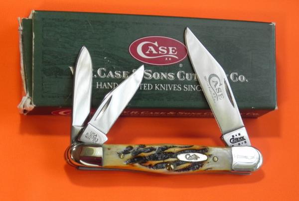 Case xx 2003, Whittler (6.5383 WH SS) Knife with Flawless Bone Stag Handles. 1st Production Run -NOS Case xx 2003, Whittler (6.5383 WH SS) Knife with Flawless Bone Stag Handles. 1st Production Run -NOS