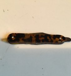 6 tool small knife - tortoise shell scales - made in chekslovakia