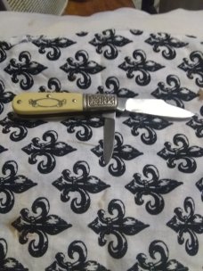 SCHRADE SCRIMSHAW TWO BLADE BARLOW (SC506) WITH RACCOON NATURE SCENE & FANCY BOLSTERS
