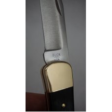 Vintage 1974-80 BUCK 110 USA Lockback Knife w/Wood Scales & Original Leather Sheath