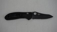 BENCHMADE USA 550 MEL PARDUE 154CM GRIPTILIAN AXIS LOCK W/BLACK COMBO BLADE & CLIP