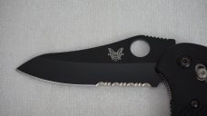 BENCHMADE USA 550 MEL PARDUE 154CM GRIPTILIAN AXIS LOCK W/BLACK COMBO BLADE & CLIP