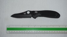 BENCHMADE USA 550 MEL PARDUE 154CM GRIPTILIAN AXIS LOCK W/BLACK COMBO BLADE & CLIP