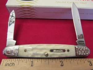 Case XX Family Brands Standard Knife Natural White Bone Eisenhower Pattern # 06263 SS