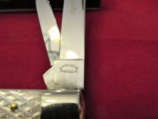 Queen Cut Co Checkered Pearl Doctors Knives Pattern # 96