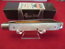 Queen Cut Co Checkered Pearl Doctors Knives Pattern # 96