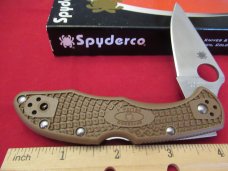 Spyderco Delica Brown Pattern # C11FPBN