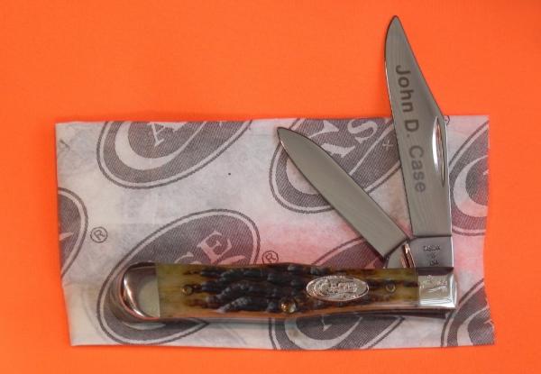 Case xx 1988 2 Blade Small Coke Bottle (G6225 1/2 SS) Pocket Knife w/ Greenish Bone Handles & NOS