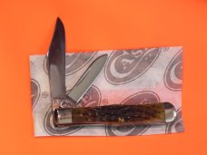 Case xx 1988 2 Blade Small Coke Bottle (G6225 1/2 SS) Pocket Knife w/ Greenish Bone Handles & NOS