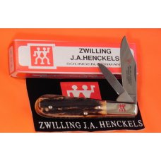 J A Henckels Hand Forged Barlow HK16-S with Super Gnarly Stag Handles -Hand Honed -NOS Orig Box