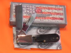 2006 Case xx One Arm Razor Barlow (MDL 62009RAZ SS) Pocket Knife w/ Black to Grey Bone Handles