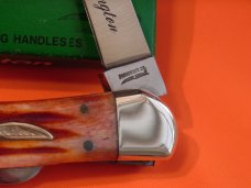Vintage Parker "OL Remington" Whittler Lock Back Knife w/ Great Bone Stag Handles - NOS +Orig Box