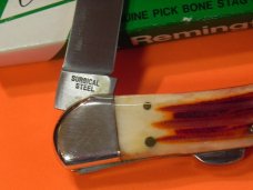 Vintage Parker "OL Remington" Whittler Lock Back Knife w/ Great Bone Stag Handles - NOS +Orig Box