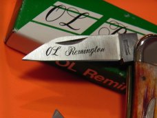 Vintage Parker "OL Remington" Whittler Lock Back Knife w/ Great Bone Stag Handles - NOS +Orig Box