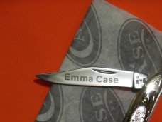 Case xx 1988 Single Blade Peanut (G6120 SS)  Pocket Knife with Greenish Bone Handles & -NOS & M/NM