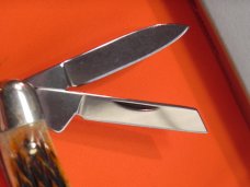 Vintage Boker Whittler Pocket Knife w/ Jigged Brownish Picked Bone Handles